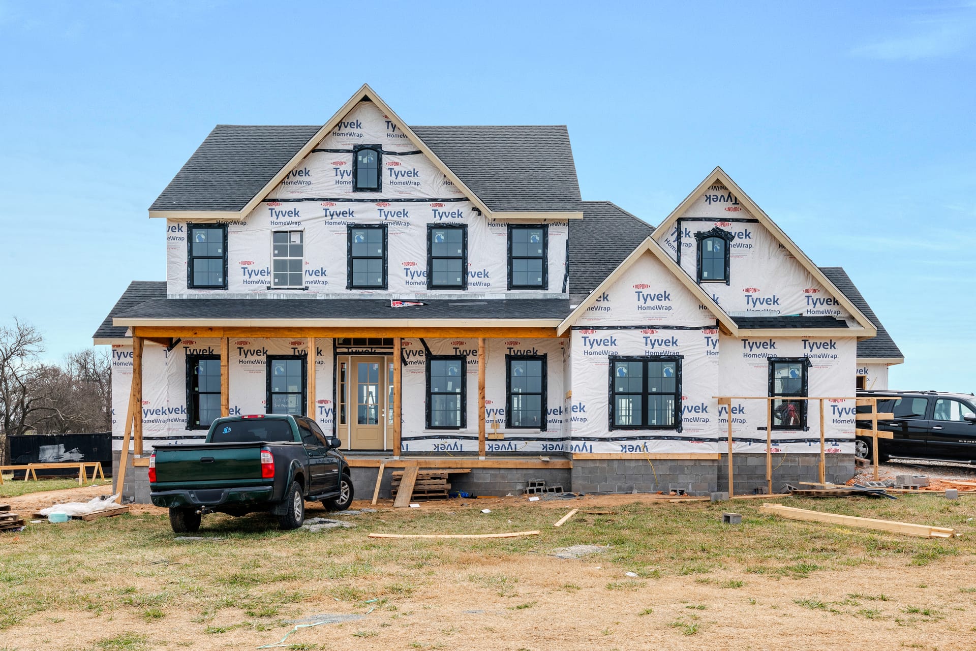 Home under construction at Magnolia Meadows